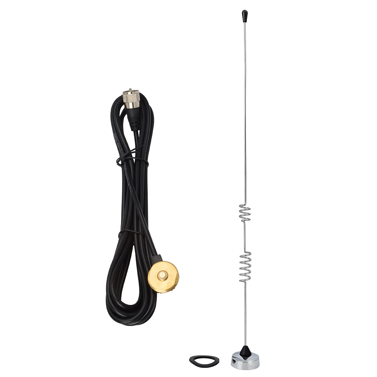 Twayrdio Dual Band Nmo Antenna, 17 Inch Vhf Uhf Amateur Radio Antennas For 2Meter 70Cm Mobile Radios, With 13Ft Rg58 Coax Cable