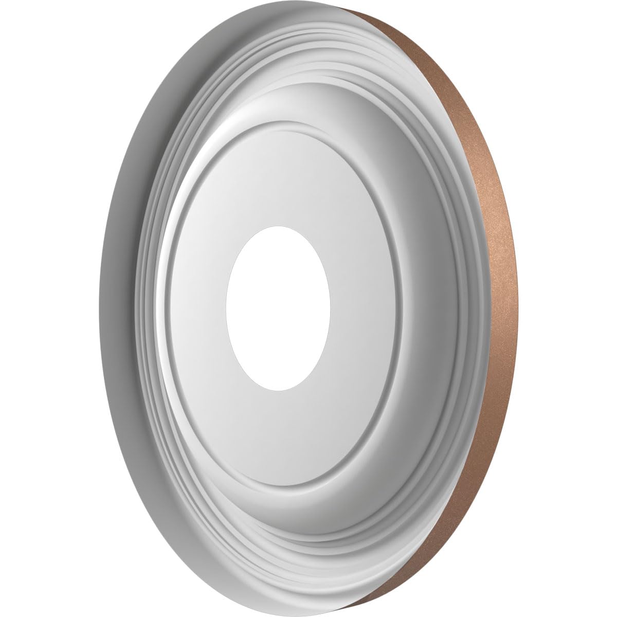 Ekena Millwork 13Od X 3 1/2Id X 1 1/4P Traditional Thermoformed Pvc Ceiling Medallion (Fits Canopies Up To 7 1/2), Aged Copper