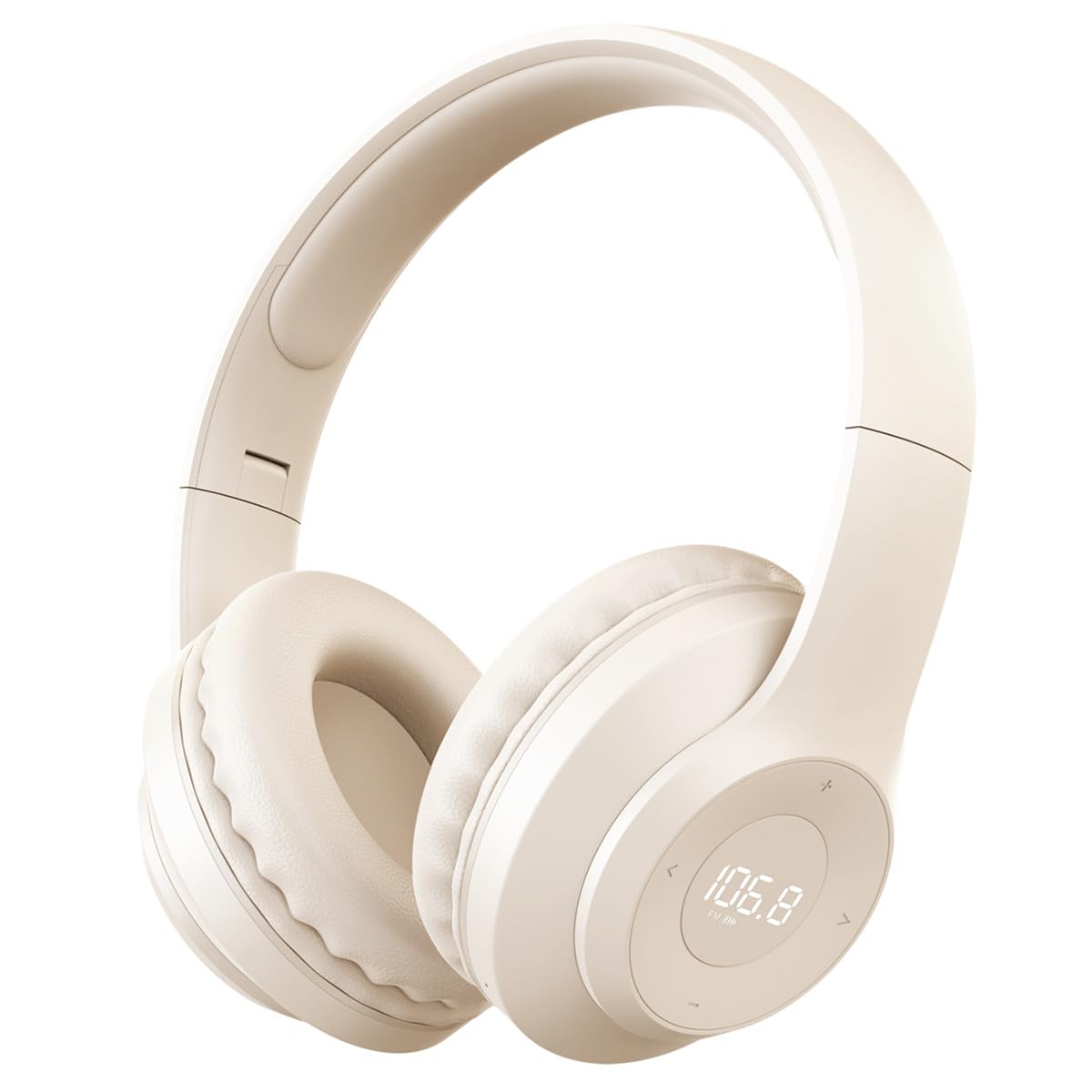 X5 Rechargeable & Portable Fm Radio Headphones With Best Reception, Led Display, Soft Ear Muffs, Fm Headset Radio Receiver For M