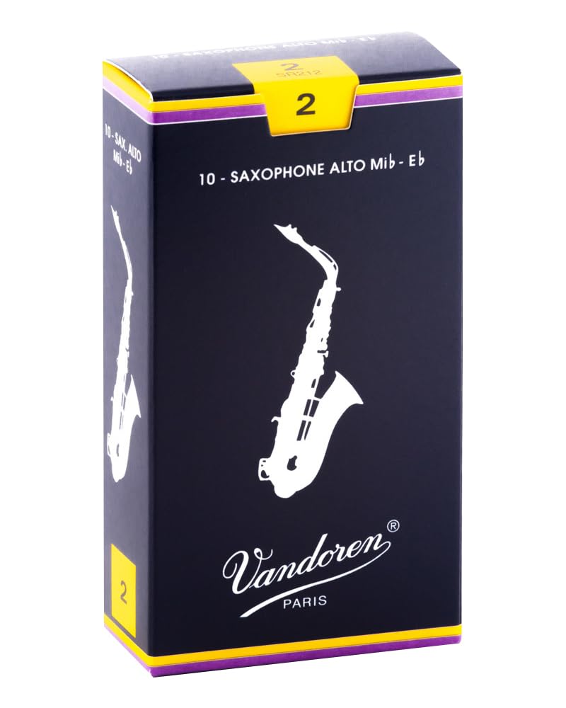 Vandoren Sr212 Alto Sax Traditional Reeds Strength 2; Box Of 10