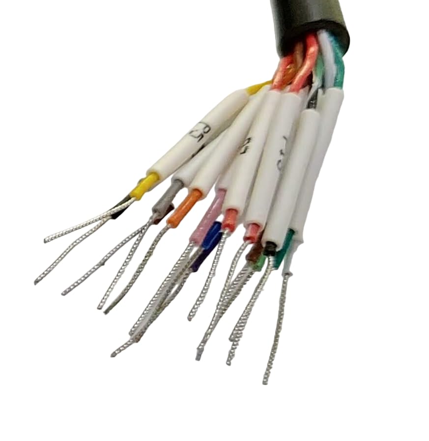 Compucableplususa.Com Best Industrial Serial Db15 D Sub15 Pin Female Rs232 Serial Cable With Bare Wire   28 Awg With Black Pvc J