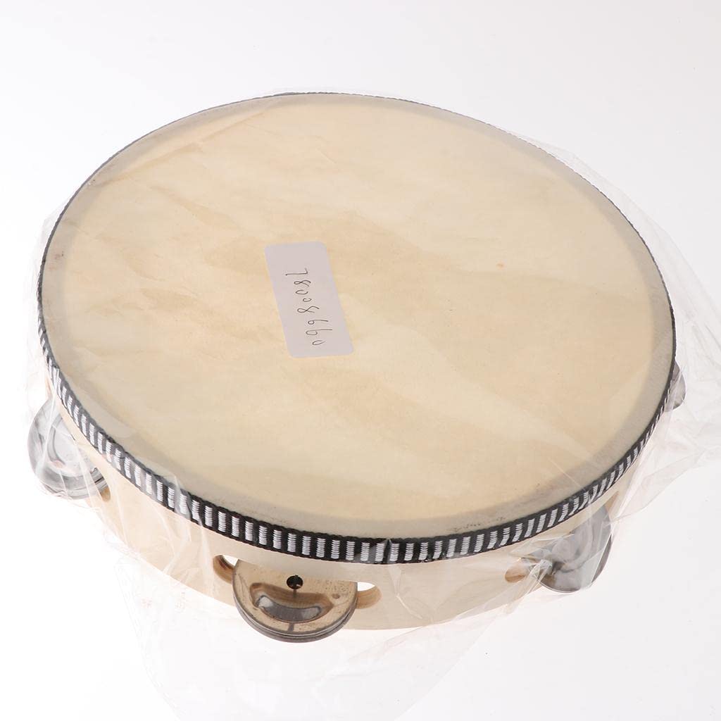 BNF Wood Jingles Hand Held Tambourine Toy For Kids (8Inch)