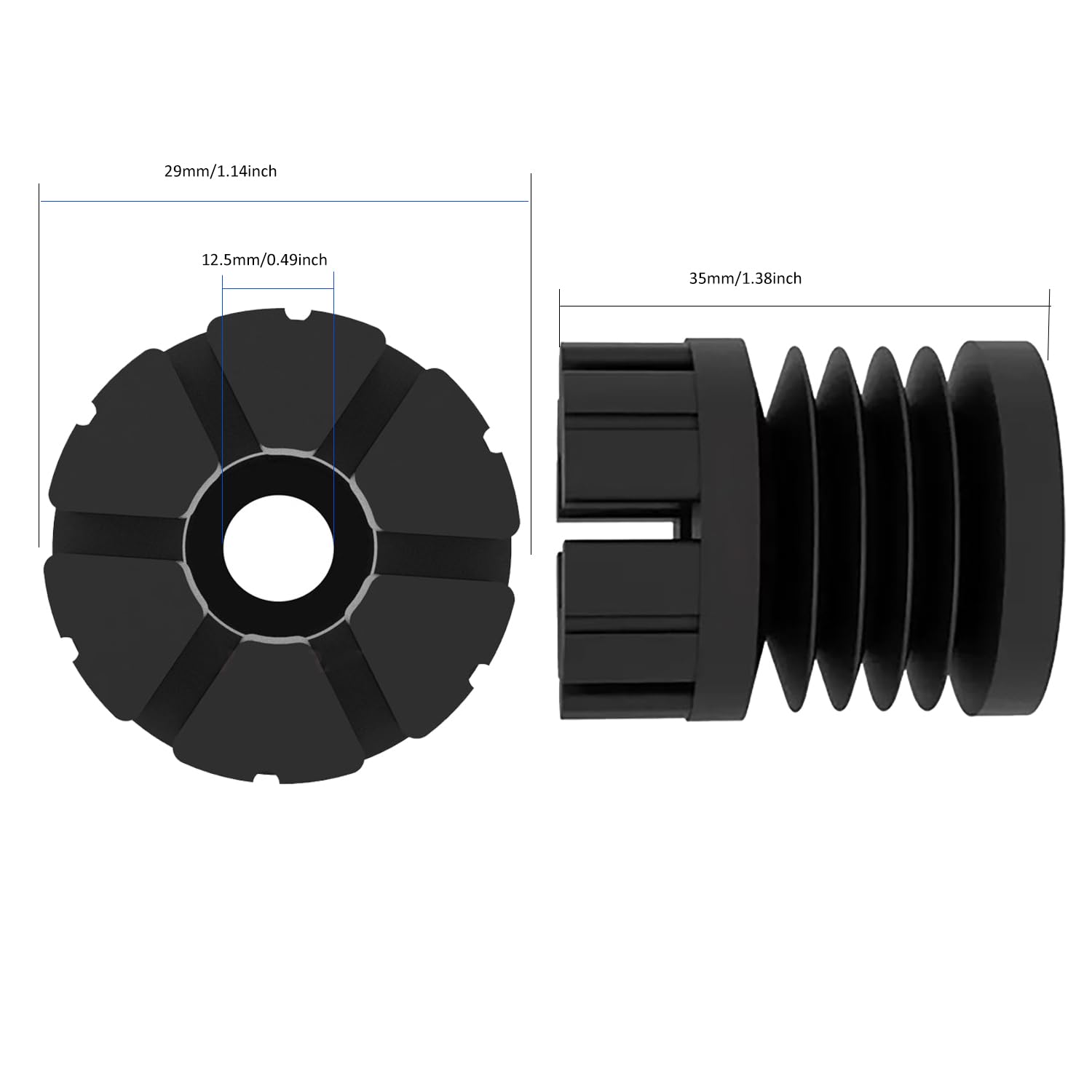 4Pcs Upgraded Anti Vibration Feet Kit For 3D Printer Lab X1/X1C/P1P/P1S, Anti Slip Shock Absorbing Pad 3D Printer Accessories Pr