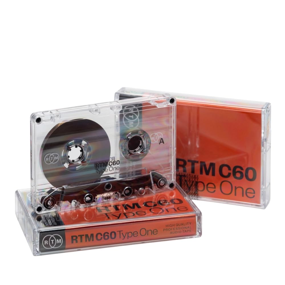 Rtm C60 | Type 1 60 Minute Blank Music Cassettes | Ideal For Music Recording | Studio Quality | Pack Of 10 Cassettes