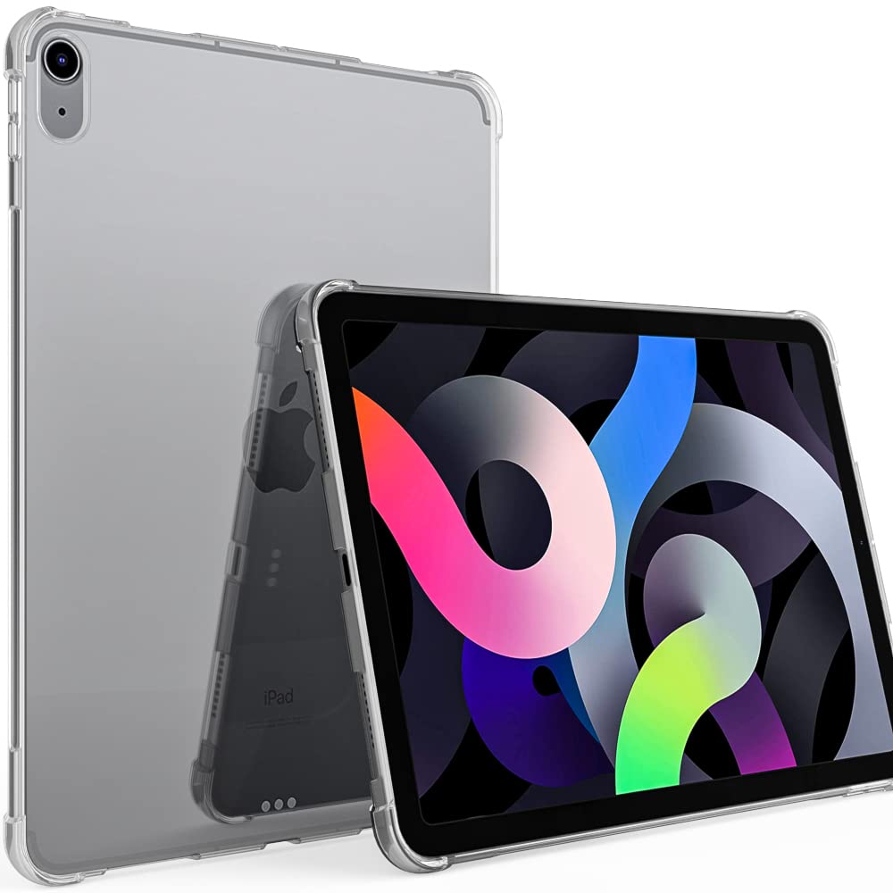 Callyue Case For Ipad Air 5Th Generation (2022),Ipad Air 4Th Generation (2020) 10.9 '',Clear Rubber Soft Skin Silicone Side Corn