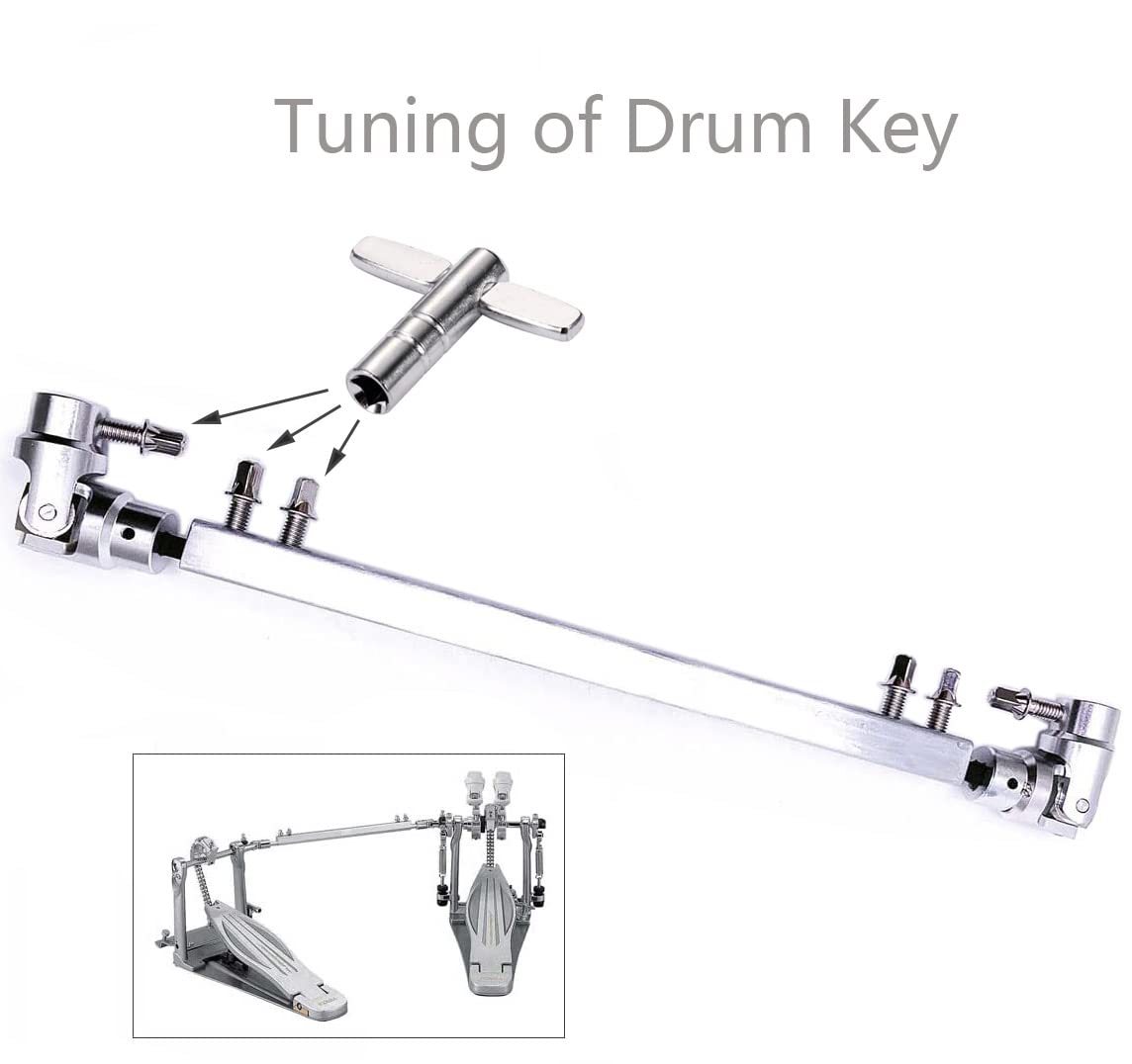 Tuoren Double Kick Drum Pedal Drive Shaft Steel Bass Drum Pedal Linkage Connector Arm For Drum Kit Percussion Instrument Parts E