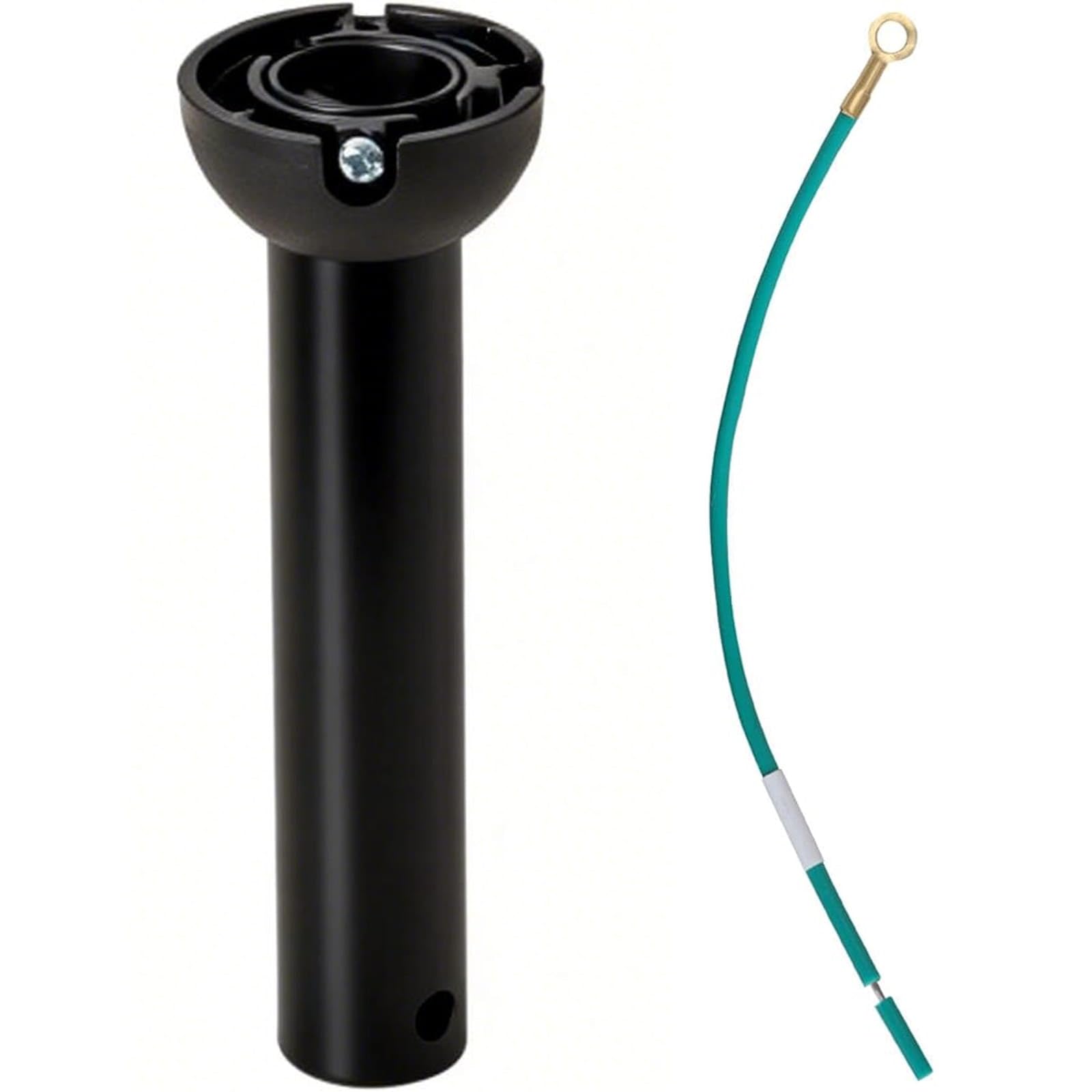 6 Inch Ceiling Fan Downrod With Hanger Ball, 1 Diameter Matte Black Ceiling Fan Extension Rod (No Threads),Universal Down Rods f
