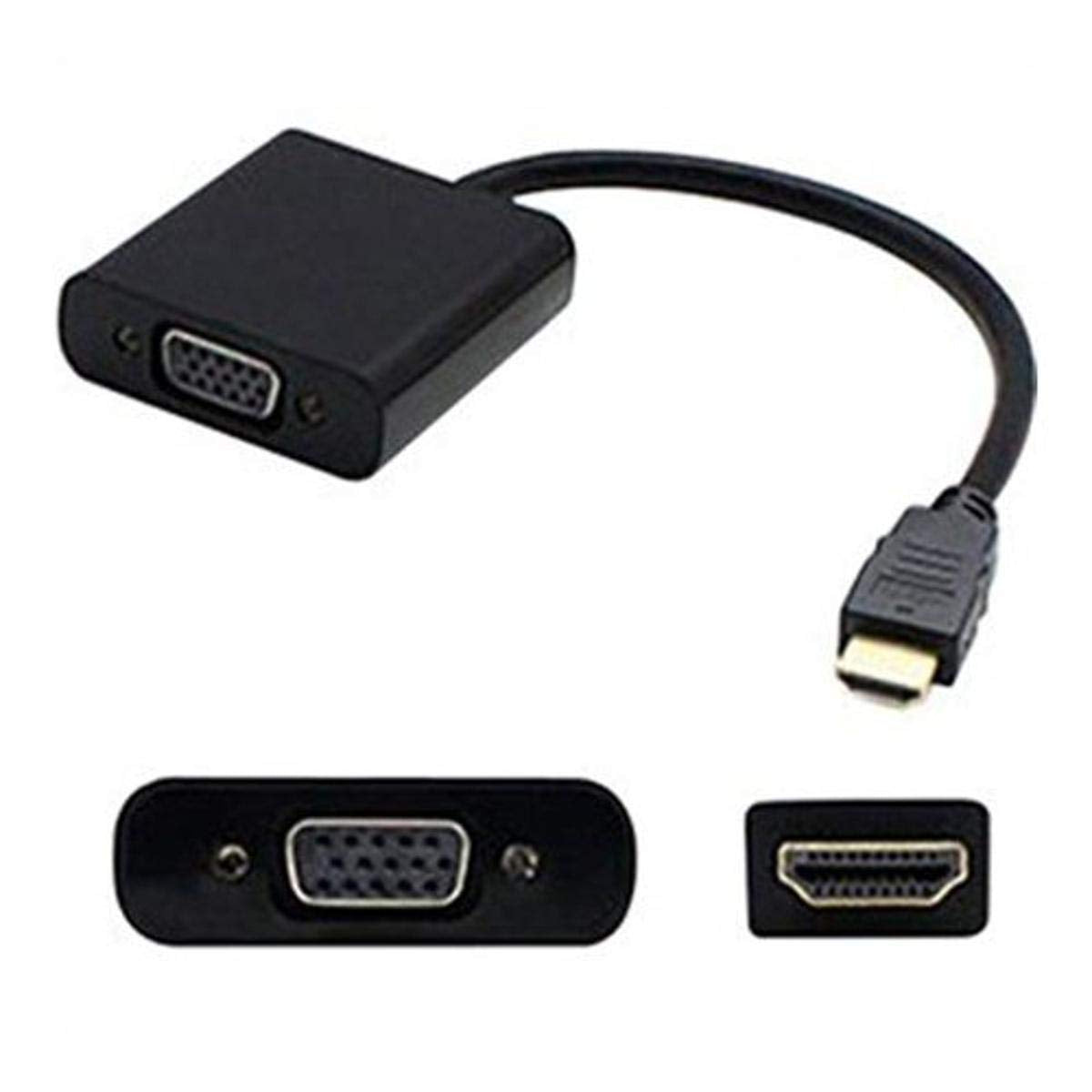 Addon 5 Pack Of 20.00Cm (8.00In) Hdmi Male To Vga Female Black Active Adapter Ca