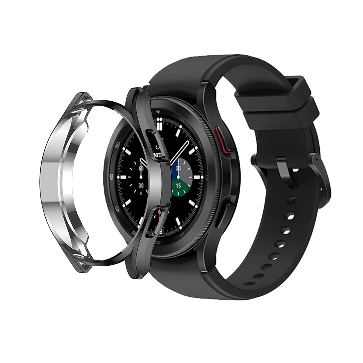 Ldfas Galaxy Watch 4 Classic 42Mm Case, Silicone Shock Proof And Protector Cover Compatible For Samsung Galaxy Watch4 Classic 42