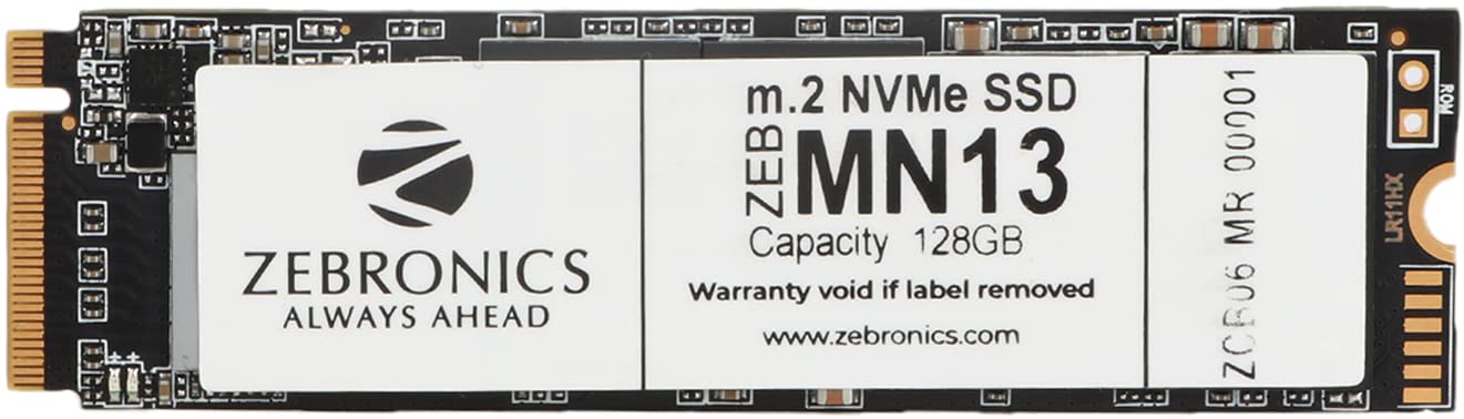 Zebronics ZebMn13 128Gb M.2 Nvme Solid State Drive (Ssd), With 1622Mb/S Read Speed, Pcie Gen 3.0, Next Level Performance, Ultra