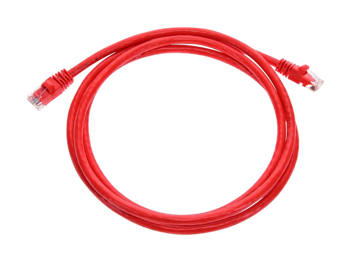 Monoprice Cat6 Ethernet Patch Cable   Snagless Rj45, Pure Bare Copper, 550Mhz, Utp, 24Awg, 5 Feet, Red   Fullboot Series