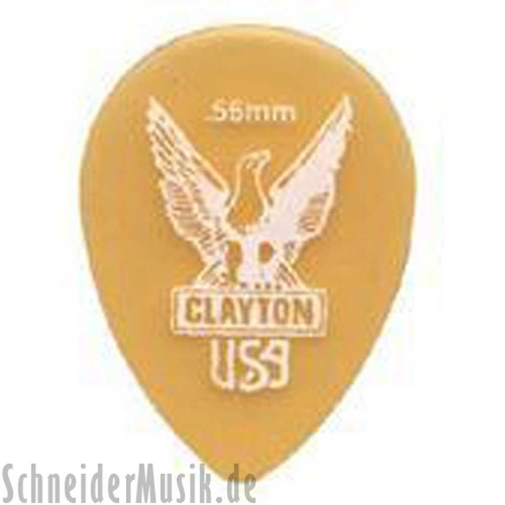Clayton Ust5612 Ultem Tortoise Small Teardrop Guitar Picks, 0.56 Mm  12 Pieces