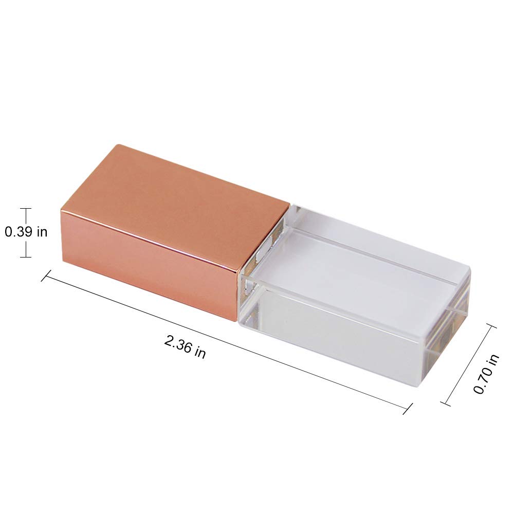 32Gb Usb 2.0 Flash Drive, Firstmemory Crystal Transparent Genuine Pen Drive Led Light Memory Stick Waterproof Wedding Gift Thumb