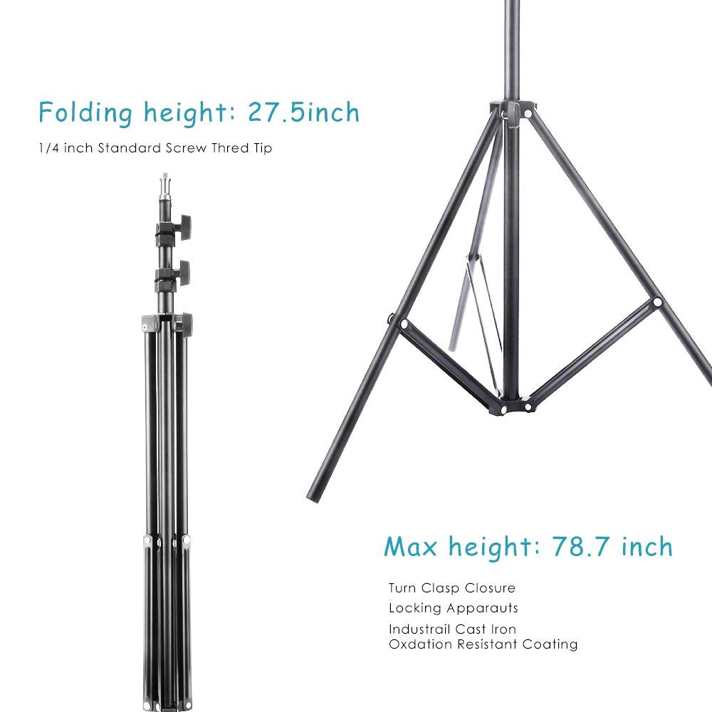 Selens Photo Umbrella Kit 33''/84Cm White Soft Umbrella With Light Stand And Metal Flash Bracket Mount For Portrait Photography