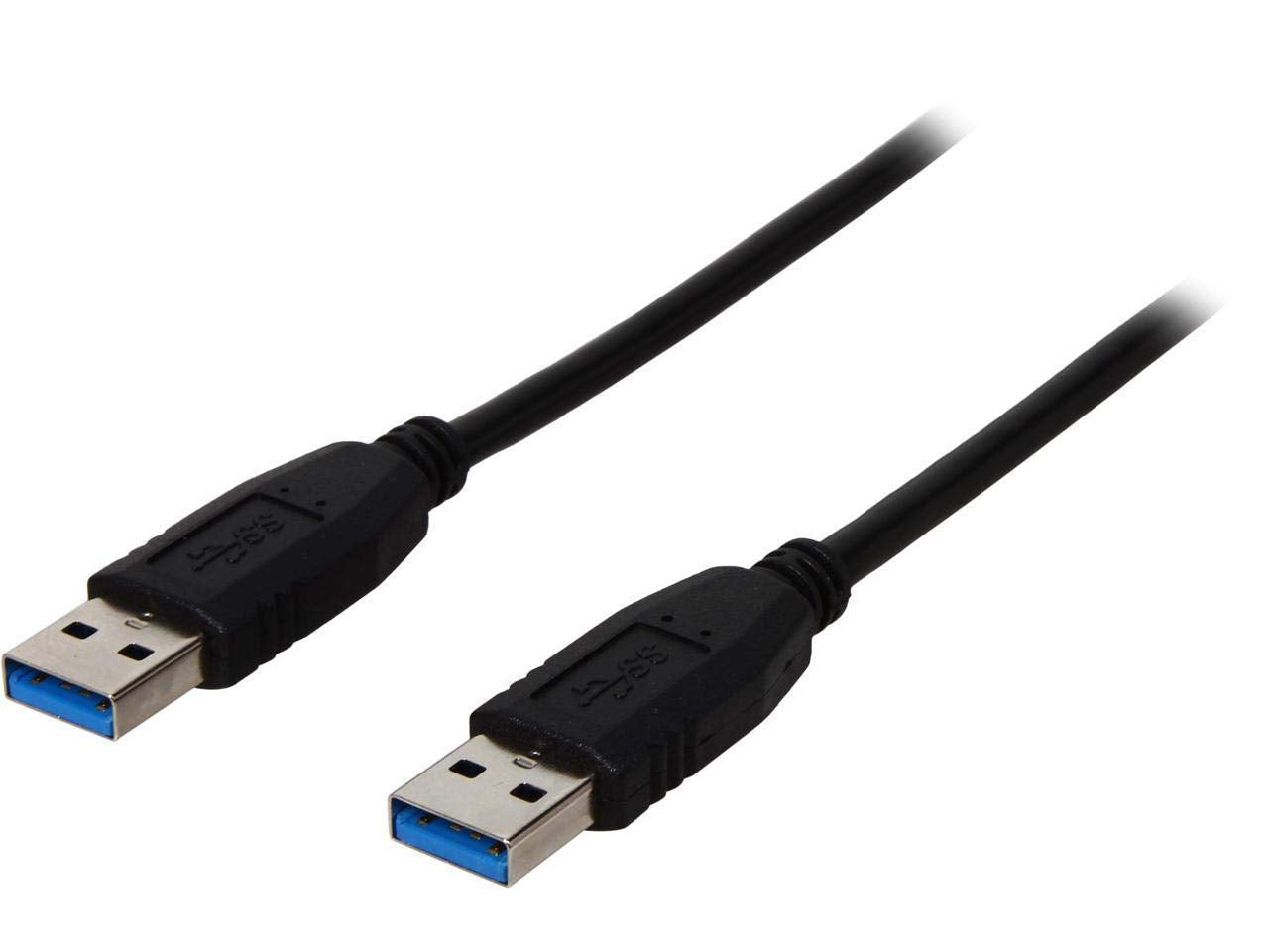 Nippon Labs Usb3 6Mm Bk 6 Feet Usb 3.0 A/Male To A/Male Cable, Black