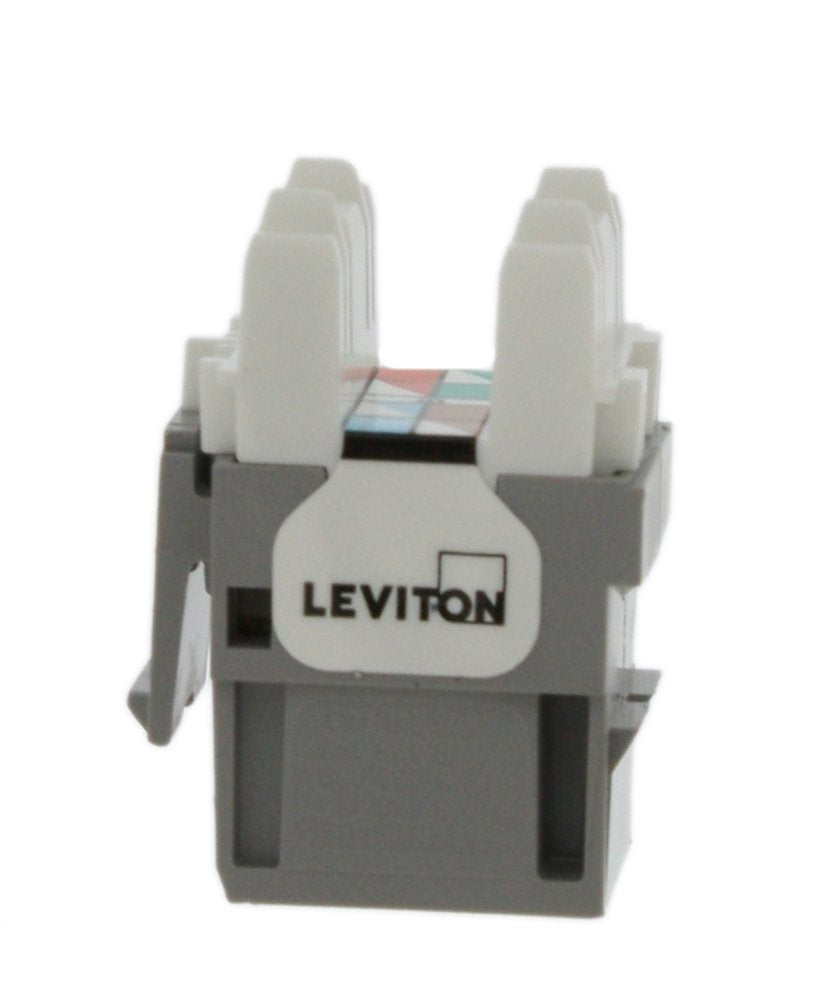 Leviton 61110-Rg6 Extreme 6+ Quickport Connector, Cat 6, Gray