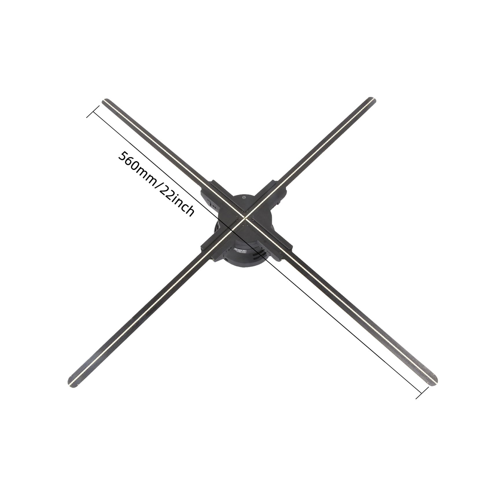 3D Hologram Fan, Hologram Fan Projector Screwless Led Lights With App And Wifi, Remote Control, Hd Led 2000*1444Px Resolution Fo