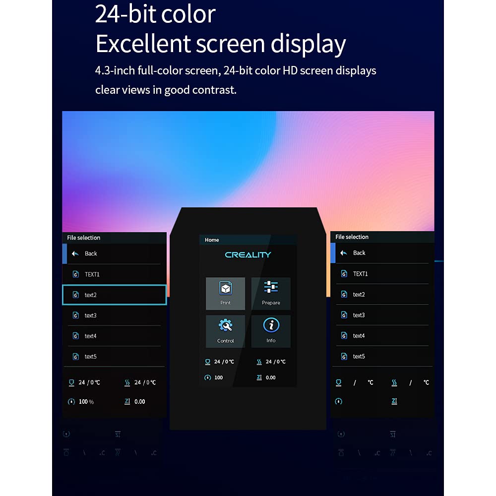 Upgrade Intelligent Ender-3 Touch Screen Kit Hd Full Color Screen Display Compatible With Ender 3 V2, Ender 3 Pro 3D Printer
