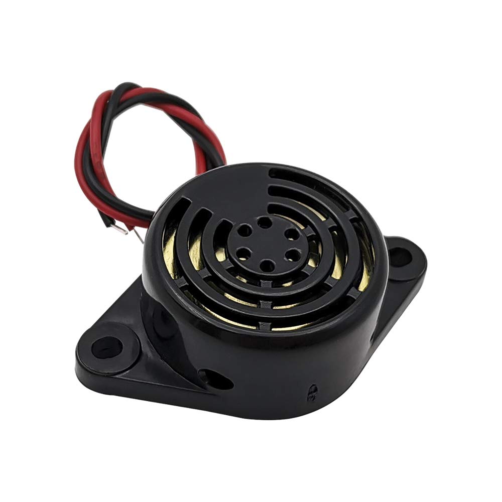 Weichuang 3Pcs Dc 3 24V 90Db Active Piezo Electronic Buzzer Beep Tone Alarm Ringer Continous Sound (Black) Sfm 27 W