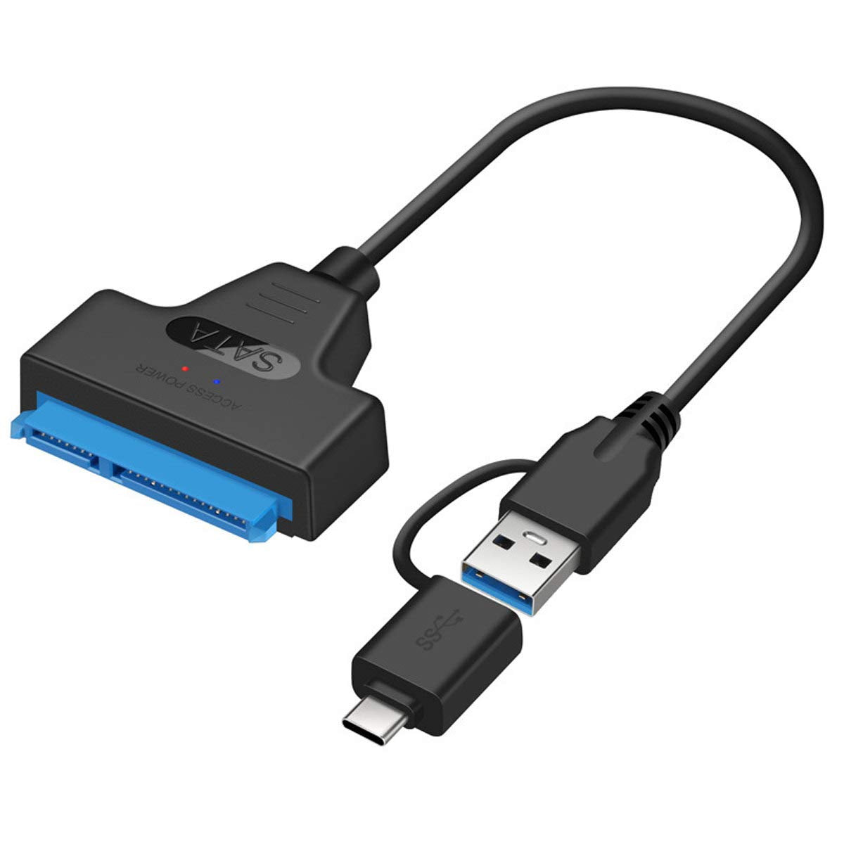 Chenyang Sata To Usb Cable 2 In 1 Usb 3.0/Usb C To 2.5'' Sata Hard Drive External Converter Adapter For Ssd/Hdd Data Transfer Su
