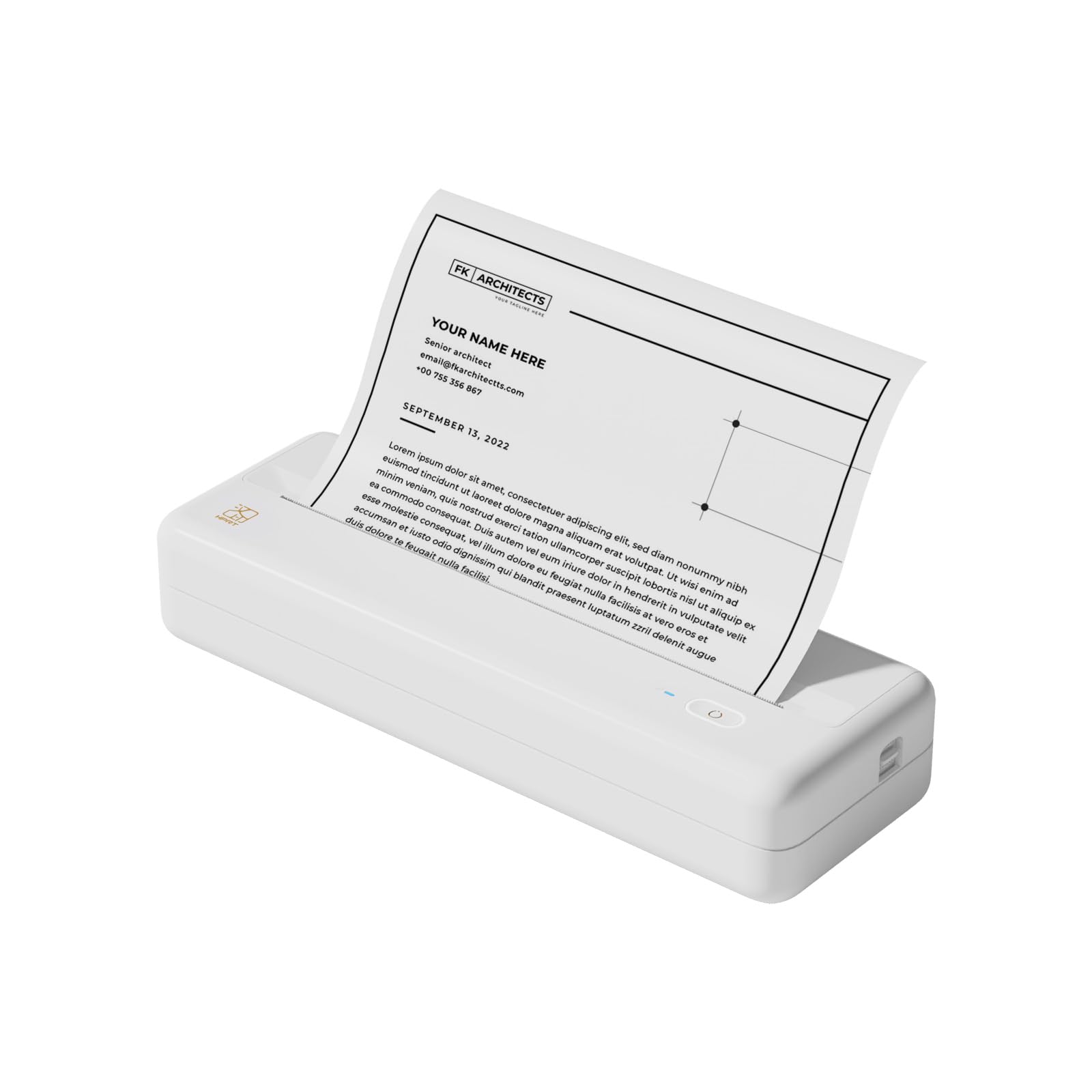 Hprt Wireless Portable Printer   Bluetooth Thermal Printer For Travel, Mobile Office, School, Home Compatible With Ios Android