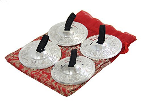 2 Pairs Pro Brass Fingers Cymbal Zills Belly Dancing Lotus