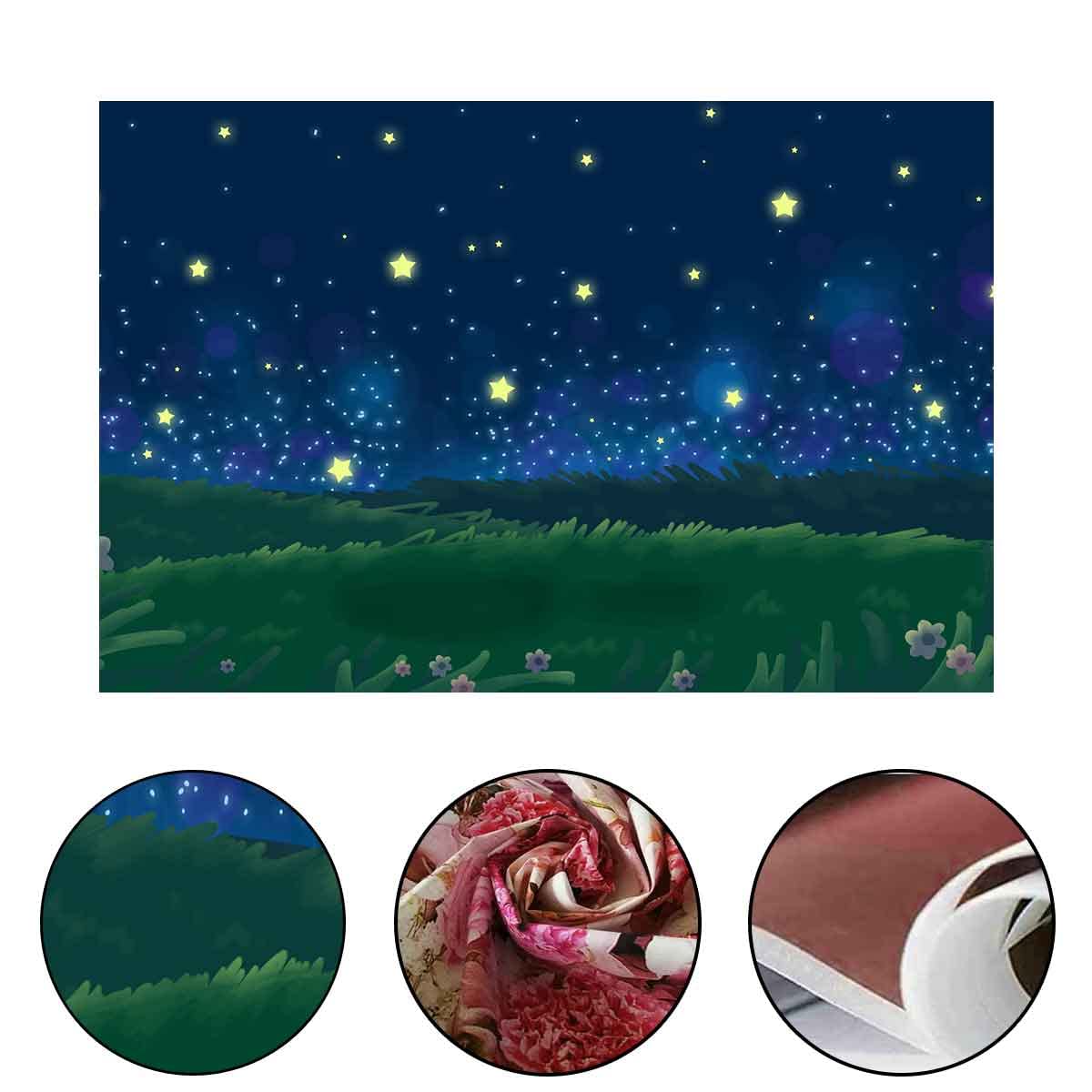 7X5Ft Cartoon Backdrops Fantastic Starry Sky Night Landscape Camping Themd Party Background Photo Booth Backdrop Studio Props Gy