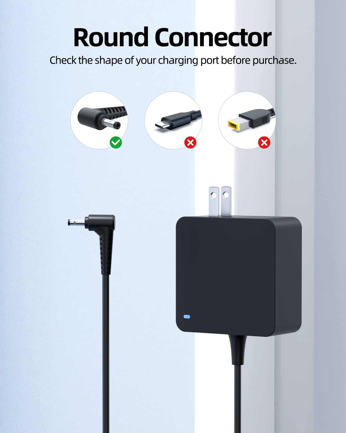 65W 45W Charger Fit For Lenovo Ideapad 330 310 320 320S 310S 330S Laptop Power Supply Adapter Cord   (Ul Safety Certified Products)