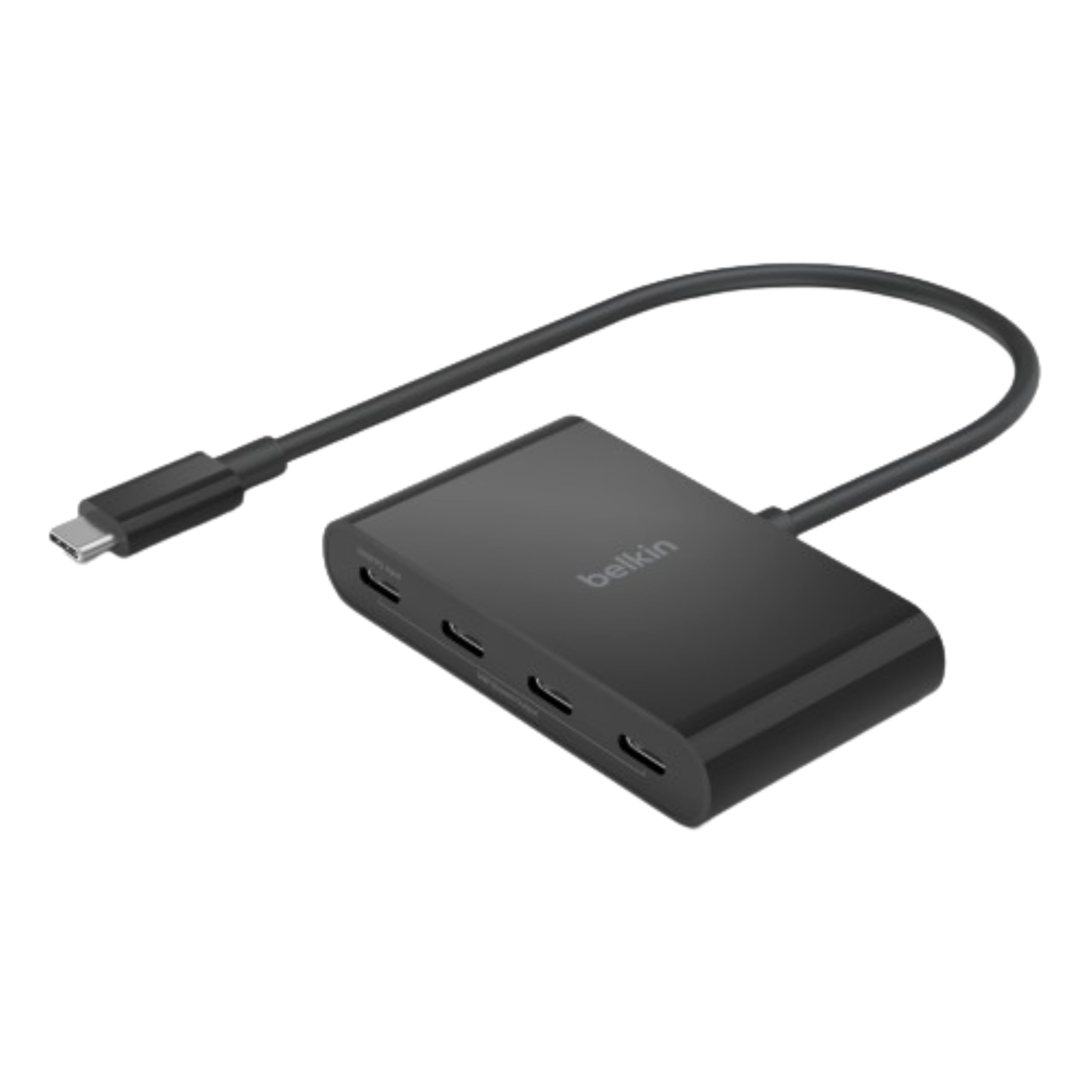 Belkin Connect USB C� to 4 Port USB C Hub, Multiport Adapter Dongle with 4 USB C 3.2 Gen2 Ports & 100W PD with Max 10Gbps High Speed Data Transfer for MacBook, iPad, Chromebook, PC, and More, Black