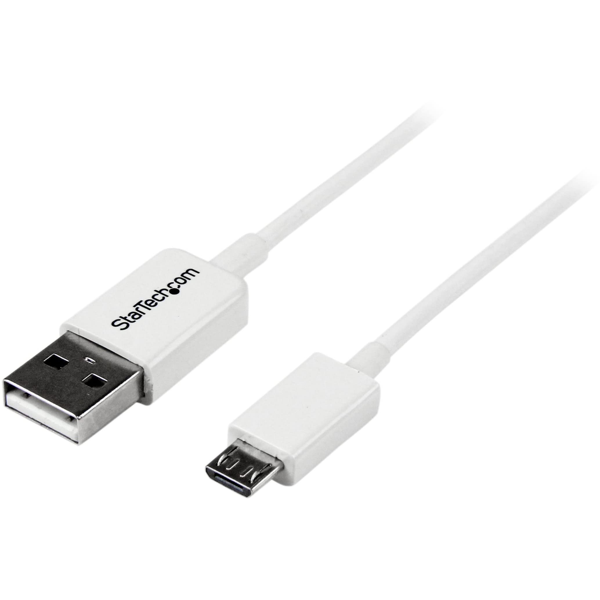 Startech.Com 3.3 Ft. (1 M) Usb To Micro Usb Cable   Usb 2.0 A To Micro B   White   Micro Usb Cable (Usbpaub1Mw)