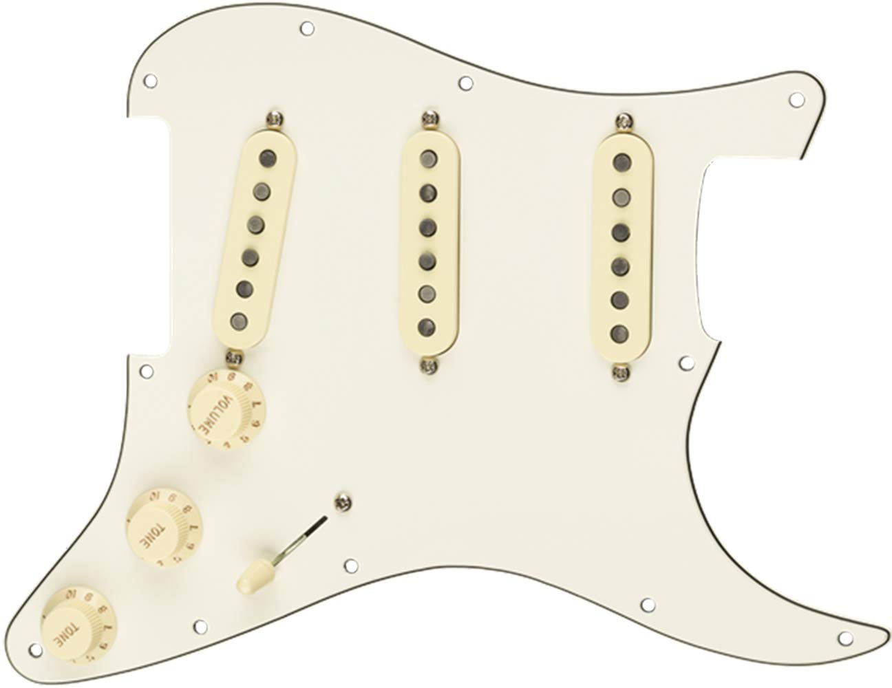 Fender Tex Mex Prewired Stratocaster Pickguard - 3-ply White