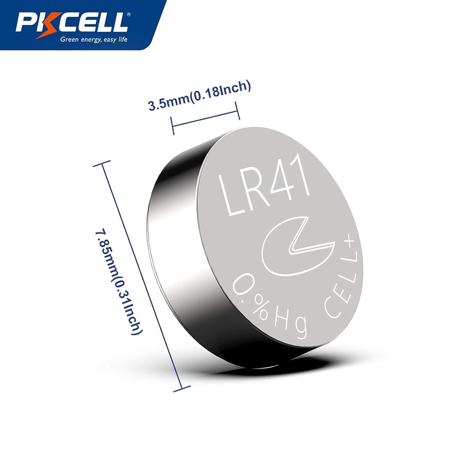 Pkcell Ag3 1.5V Battery Lr41 392 384 192 Button Alkaline Cell For Digital Thermometer  5Count