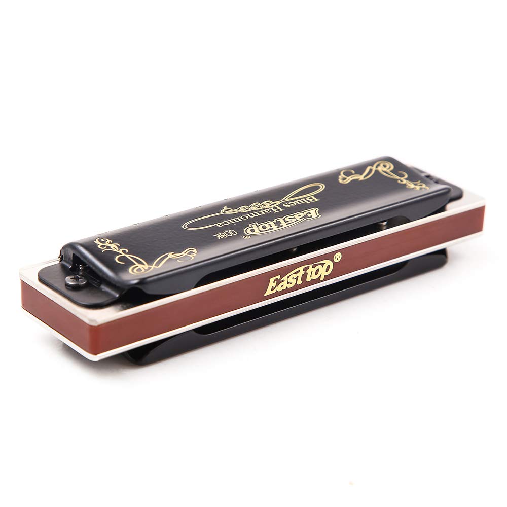 Diatonic Blues Harmonica 10 Holes Blues Harmonica 20 Tones Black T008K With Case