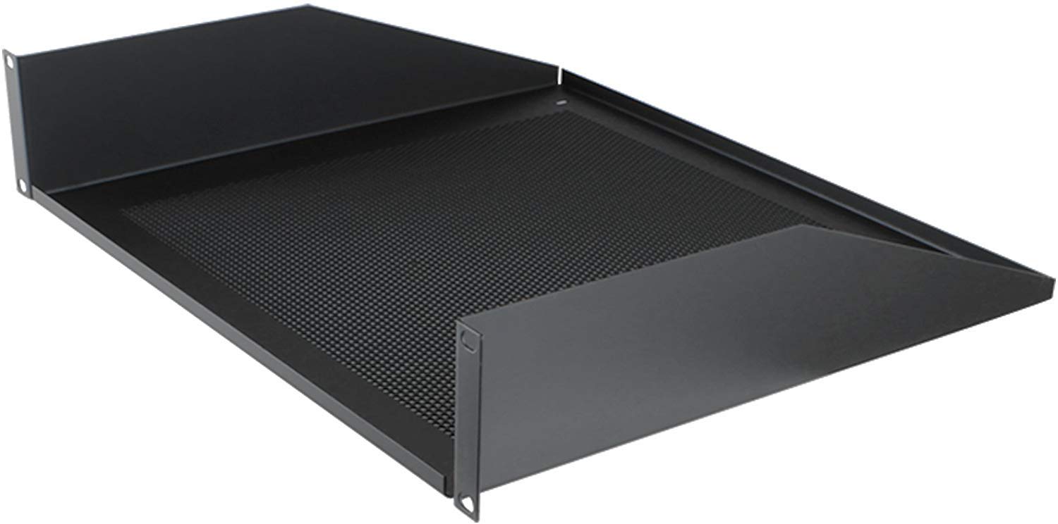 Penn Elcom 2U Vented Rack Shelf Shelf � 2U Black Steel 482.6 Mm 368,2 Mm; 88.9 Mm (Black)