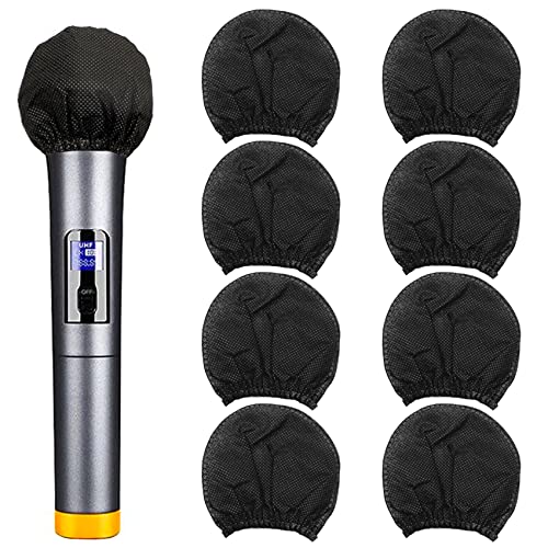 200Pcs Disposable Microphone Cover, Non Woven Elastic Band Handheld Mic Covers, Microphone Windscreen Protective Cover For Ktv,