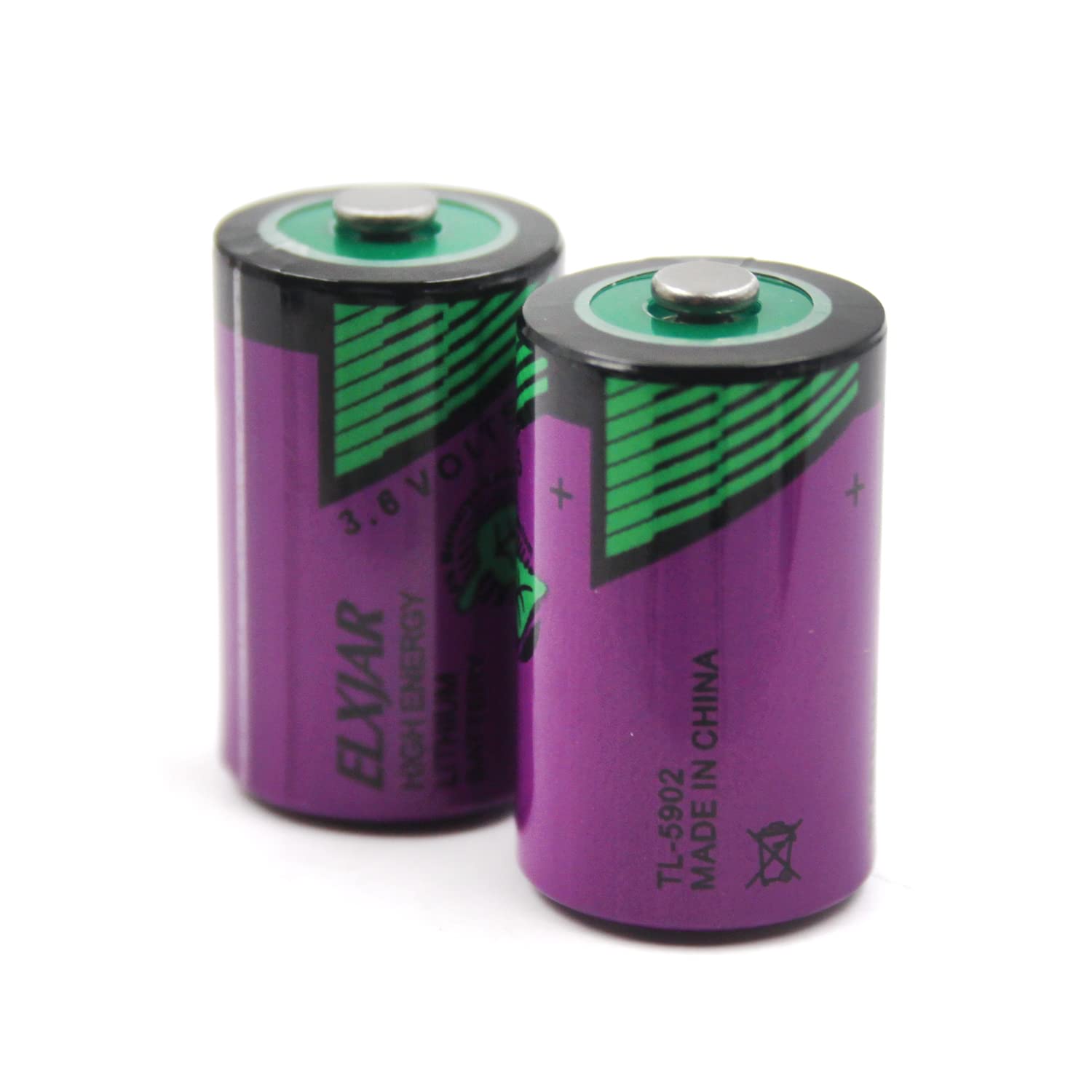 Elxjar (2 Pack) 3.6V 1100Mah Tl 5902 1/2Aa Xtra Series Lithium Battery For Tadiran Tl 5902/S Tl 2150/S Er14250 Sl 350