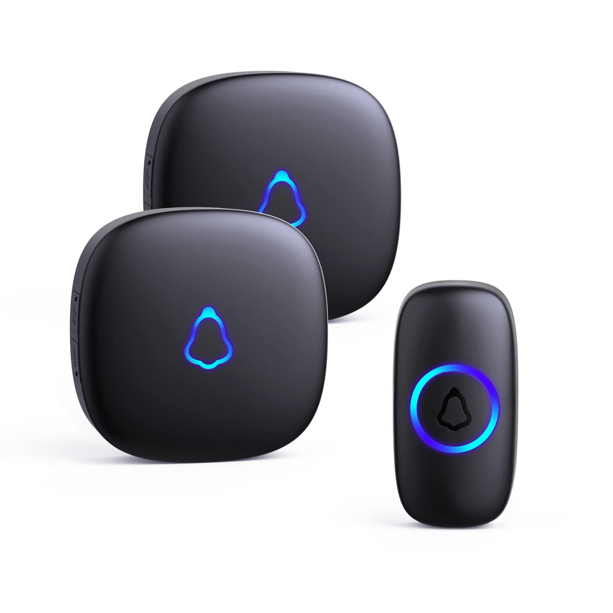 Secrui Doorbell, Wireless Doorbell With 2 Receivers Easy Installation, Adjustable Volume, 58 Chimes, Colorful Led, 1000Ft Range,