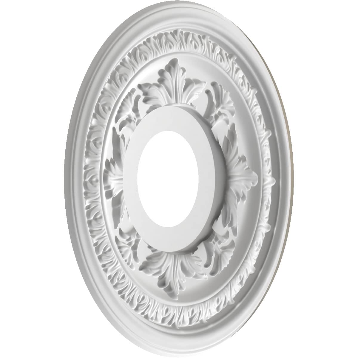 Ekena Millwork Cmp13Babcr Baltimore Thermoformed Pvc Ceiling Medallion (Fits Canopies Up To 5 1/4), 13Od X 3 1/2Id X 3/4P, Brigh