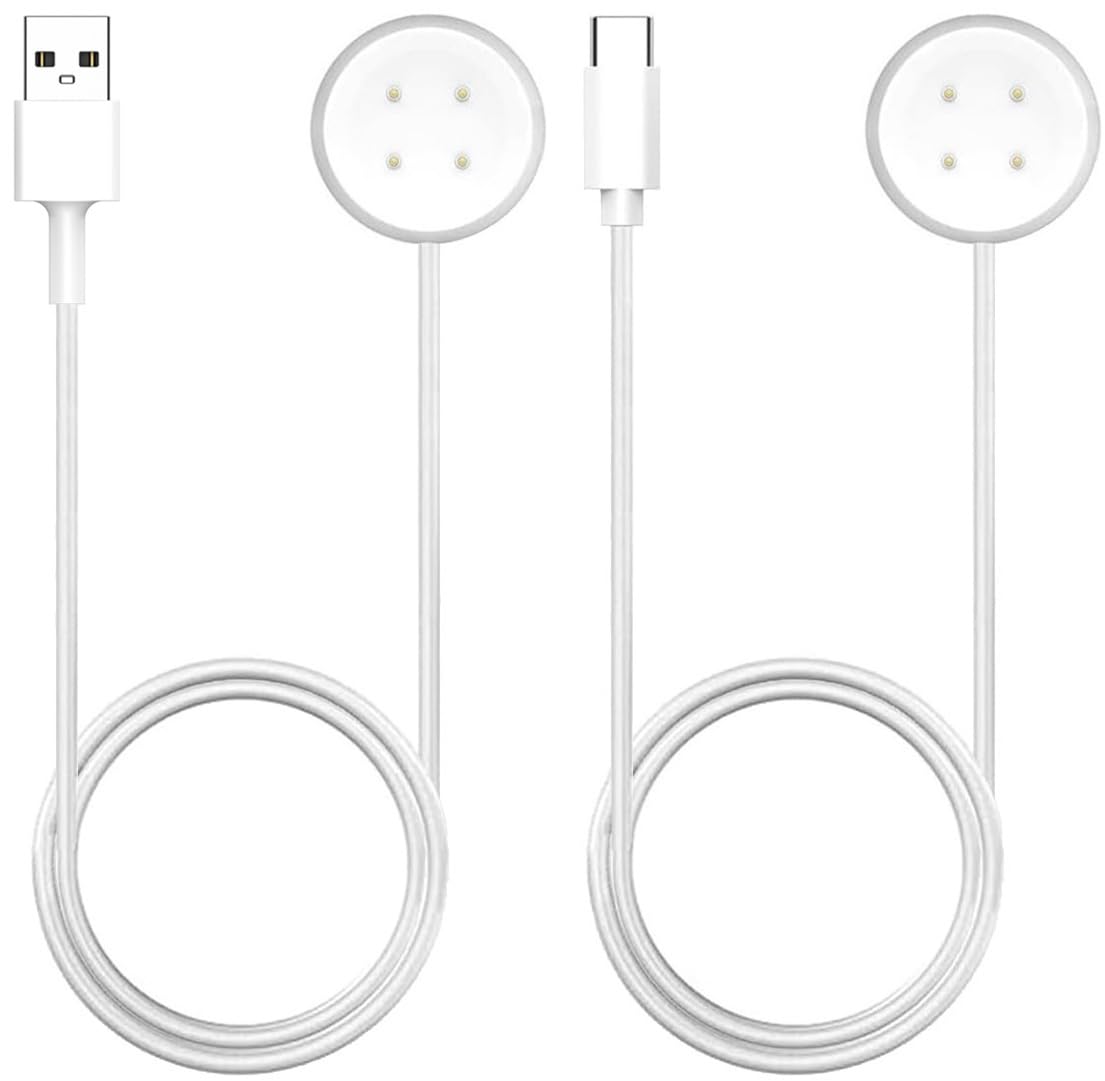 Charger For Google Pixel Watch 2 & 3, Replacement Usb-A/C Charging Cable Cord For Smart Watch (3.3Ft/1M) (White)
