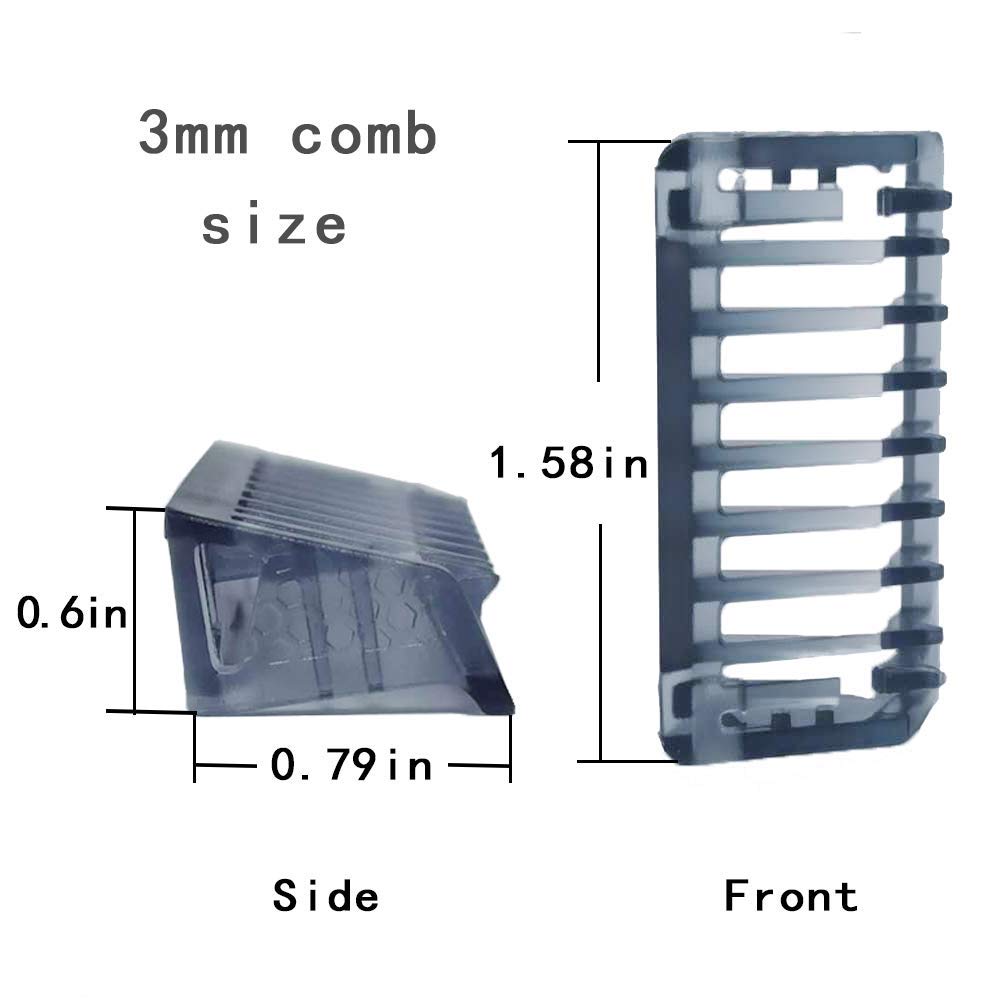 Replacement Shaver Comb For Men'S Rechargeable Full Body Hair Trimmer Shaver And Groomer Solo Shaver Trimming Comb (3Mm+Brush)