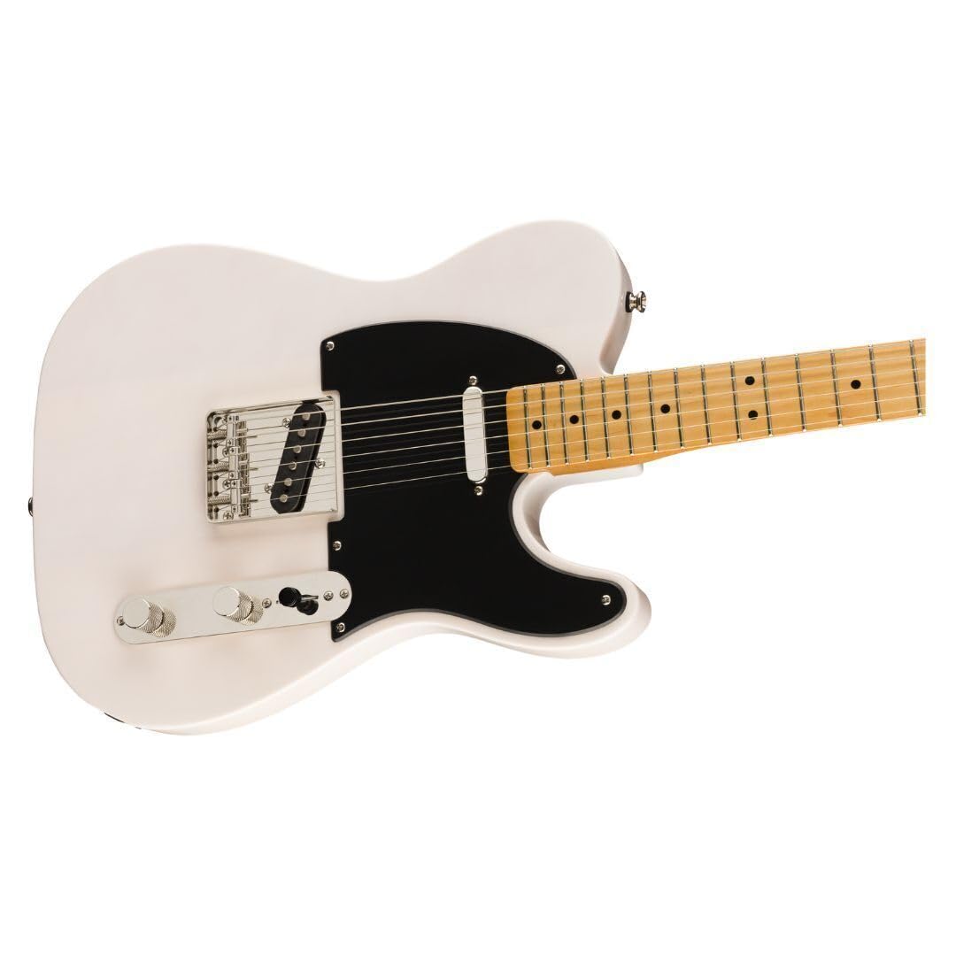 Squier Classic Vibe 50S Telecaster Electric Guitar, With 2-Year Warranty, White Blonde, Maple Fingerboard