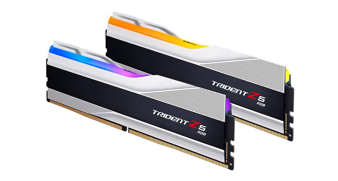 32Gb G.Skill Ddr5 Trident Z5 Rgb 6800Mhz Cl34 1.40V Dual Channel Kit 2X 16Gb Silver