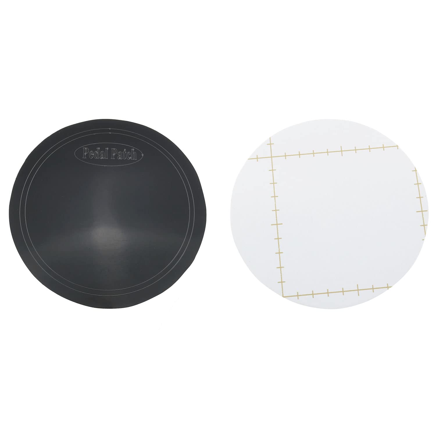 E Outstanding 2Pcs Black Single Pedal Patch Self Adhesive Drumhead Patch Protector For Kick Bass Durm Parts