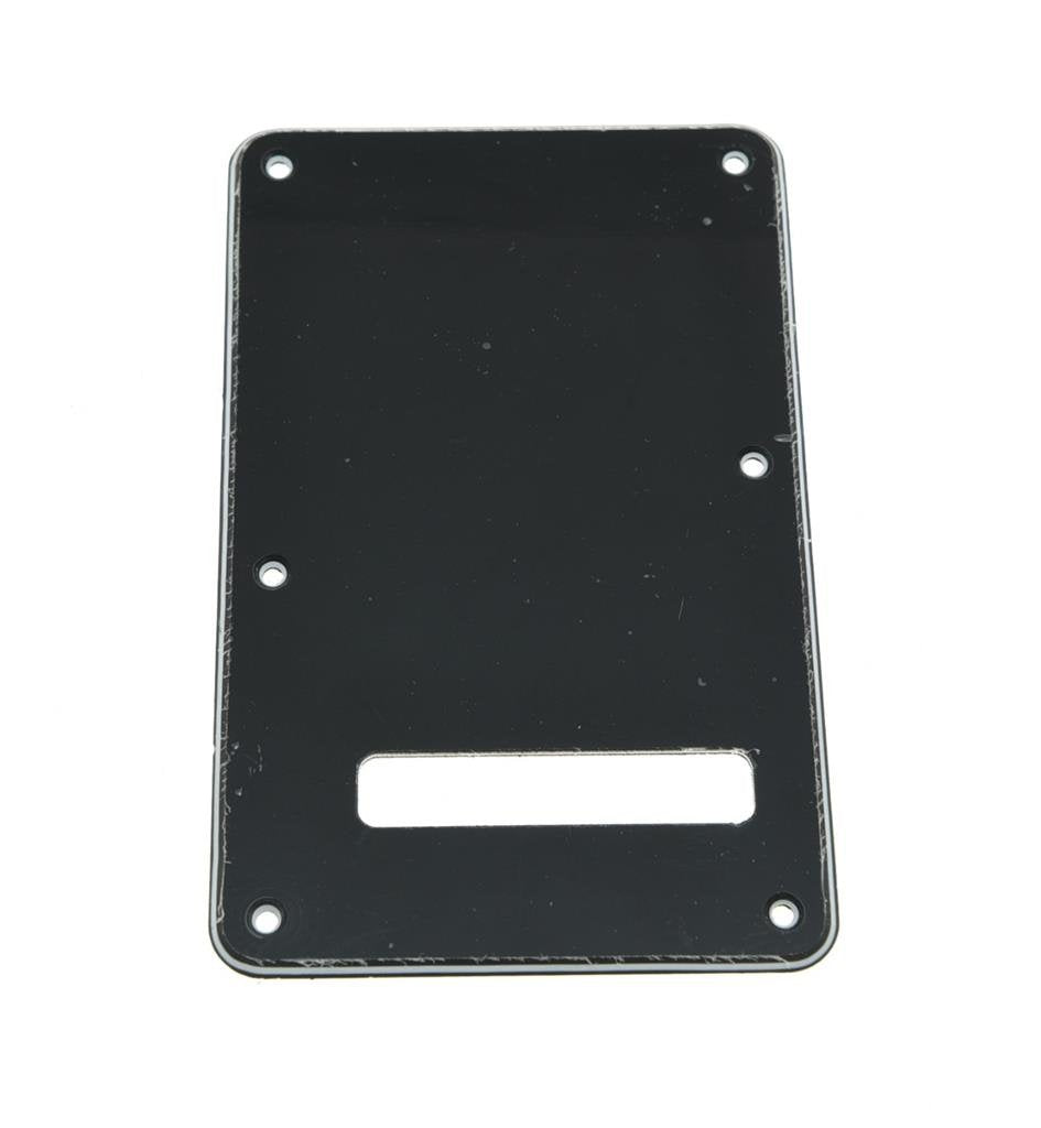 Kaish St/Strat Style Standard Guitar Back Plate St Tremolo Trem Cover For Usa Strat/Stratocaster Black 3 Ply