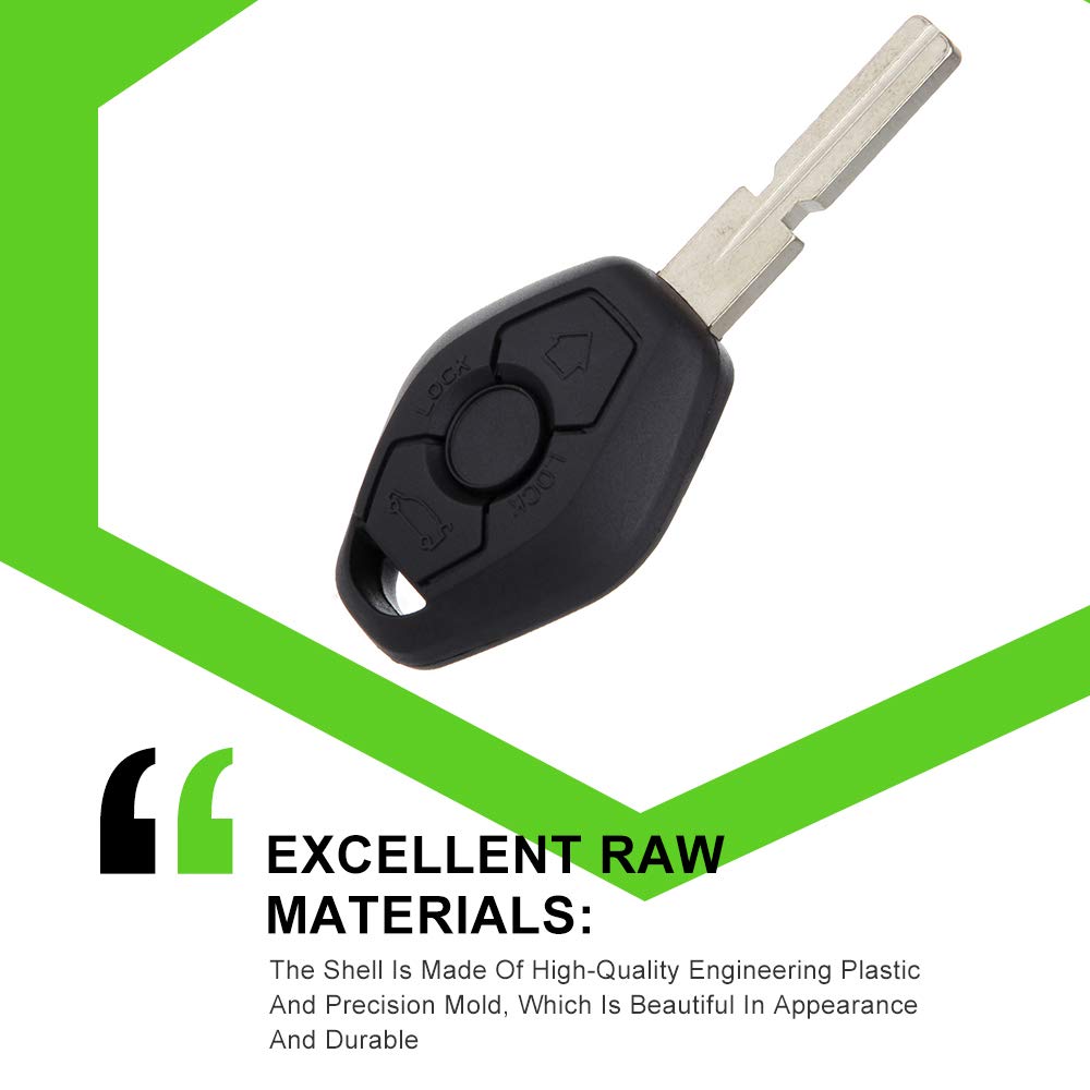 Scitoo 1X Keyless Entry Remote Head Chip Key Fob Transmitter 3 Button Replacement Fit For Bmw Series 315Mhz Lx8 Fzv