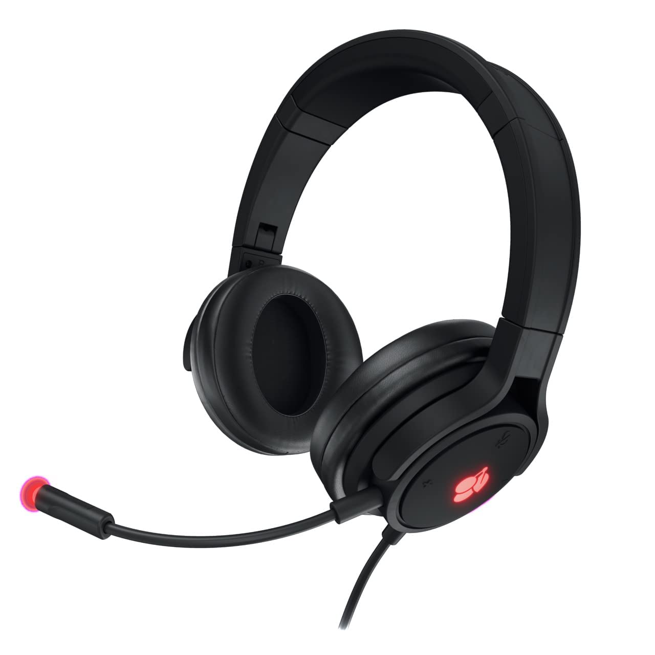 Cherry Hc 2.2 Wired Headset For Gaming & Multimedia Usb 7.1 Surround Sound Detachable Microphone Black 7 Foot Long Cord.
