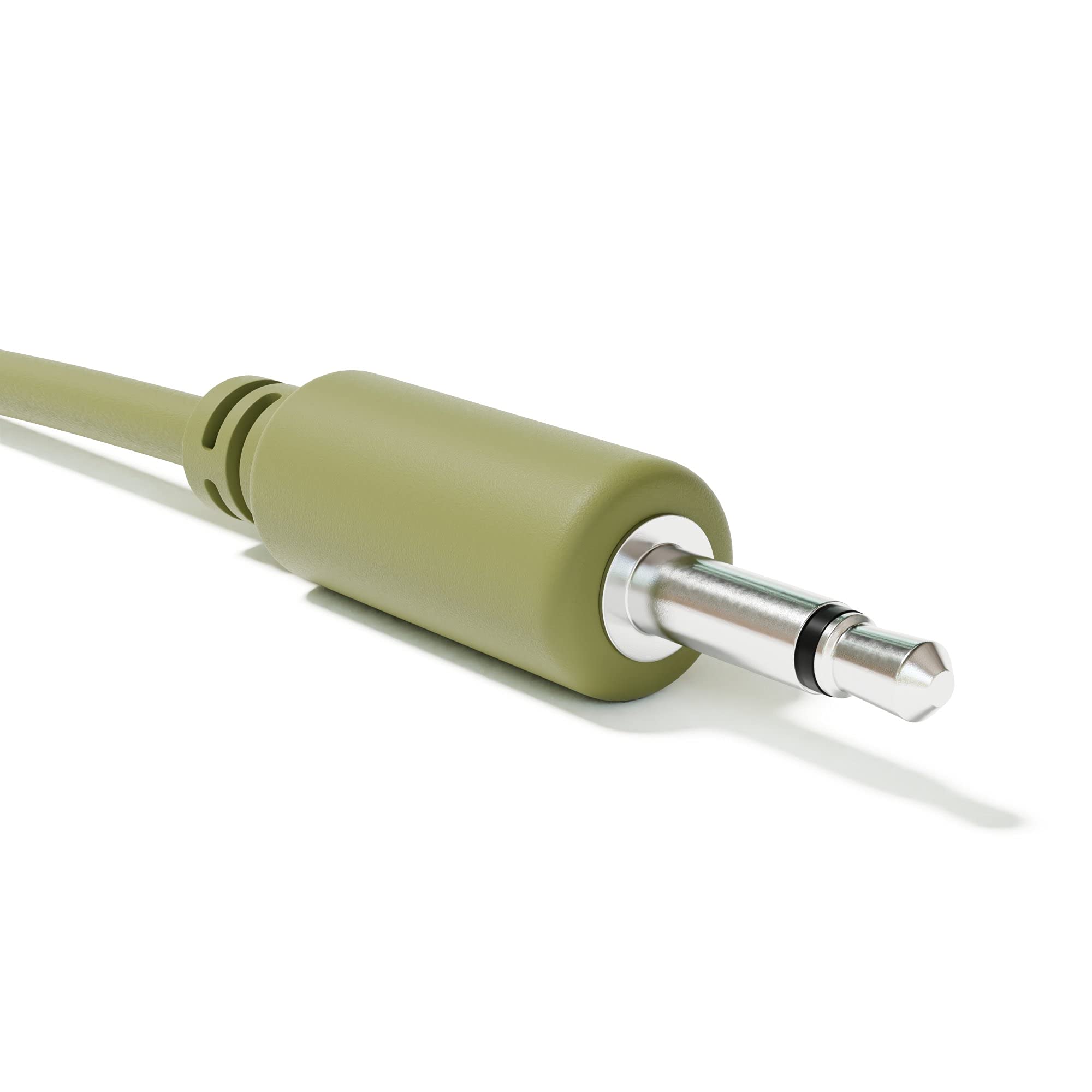 Excelvalley - 5-Pack - Mono Modular Patch Cables - Ts 3.5Mm 1/8 Eurorack Synthesizer [Army Green | 20 Cm - 7.87]