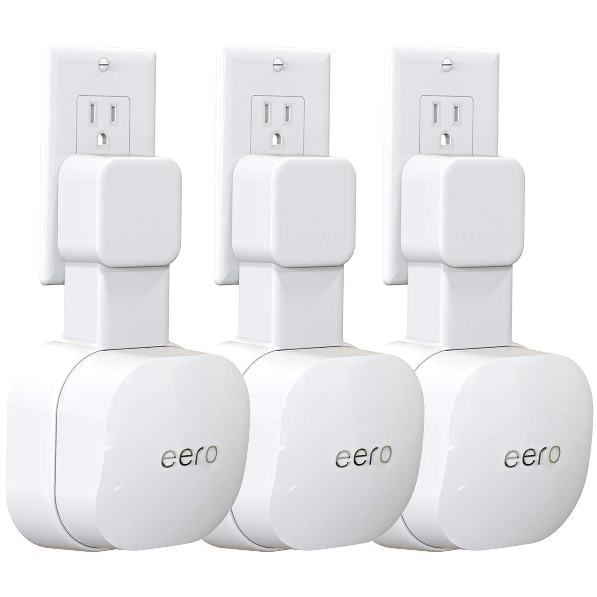 Outlet Wall Mount Only For Eero 6 & Eero 6+ Mesh Wi Fi System, No Messy Wires & Space Saving Outlet Mount Holder For Eero 6 Exte