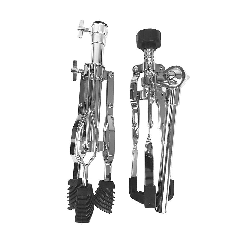 Ubersweet Imported 12Inch Stainless Steel Drum Tripod Stand 19.7Inch29.5Inch Height Adjustable For Dumb Drum Snare Drum Drum S