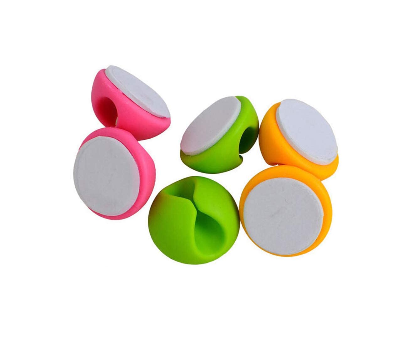Vdhja Cable Holder Clips Multipurpose Cable Organiser Clip With Double Tape Multi Color Set Of 6 Clips